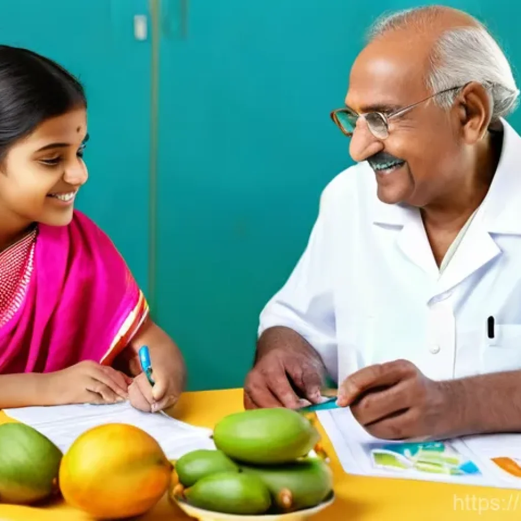 보건소에서의 비만 예방 강좌 - **Community Health Program: Family Consultation at a Government Center**
    A warm and inviting sce...