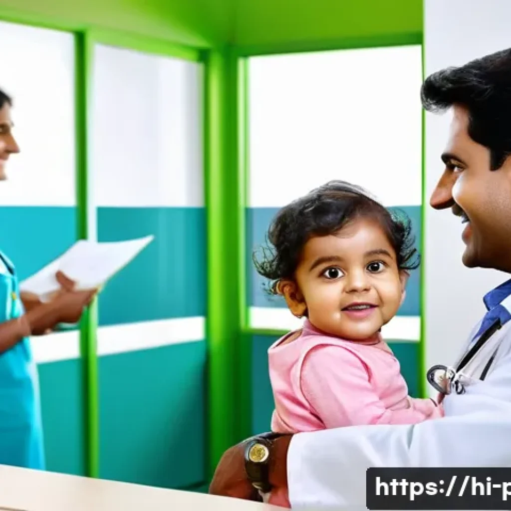 보건소 감염병 진단 비용 - **Prompt:** A brightly lit, modern Indian public health center (PHC/CHC) interior, showcasing access...